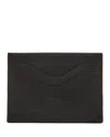 Il Bisonte Salina Leather Card Case In Black