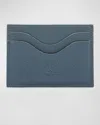 Il Bisonte Salina Leather Card Holder In Blue