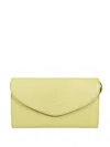 Il Bisonte Small Flap-fastening Leather Clutch Bag In Green