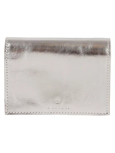 Il Bisonte Small Oliveta Wallet In Silver