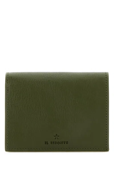 Il Bisonte Snap Wallet In Green