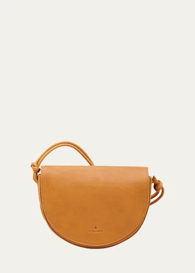 Il Bisonte Snodo Flap Leather Crossbody Bag In Natural