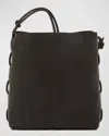 Il Bisonte Snodo Knot Leather Crossbody Bag In Black