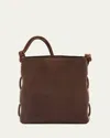 Il Bisonte Snodo Knot Leather Shoulder Bag In Caffe