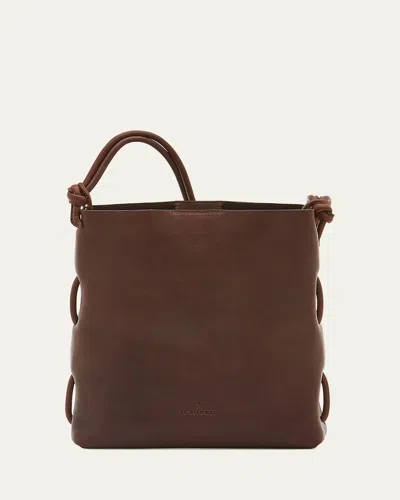 Il Bisonte Snodo Knot Leather Shoulder Bag In Caffe