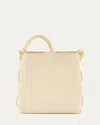 Il Bisonte Snodo Knot Leather Shoulder Bag In White