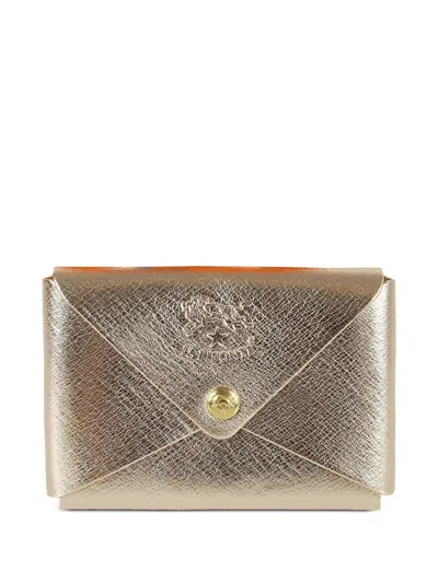 Il Bisonte Sovana Card Holder In Gold