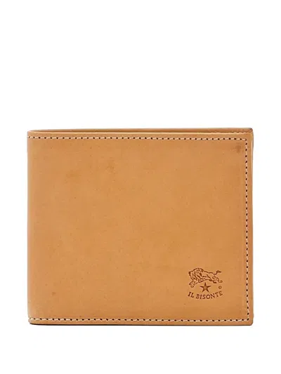 Il Bisonte Stitched Leather Wallet In Neutral
