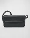 Il Bisonte Studio Flap Metallic Crossbody Bag In Black