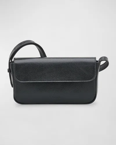 Il Bisonte Studio Flap Metallic Crossbody Bag In Black