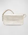 Il Bisonte Studio Flap Metallic Crossbody Bag In Silver