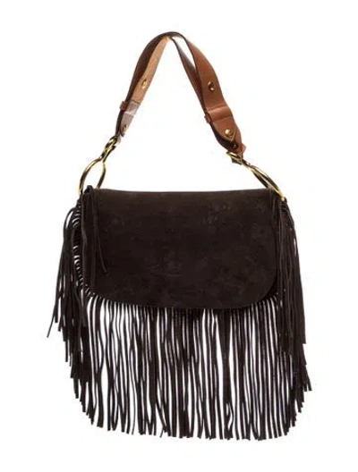 Pre-owned Il Bisonte Suede Shoulder Bag In Brown