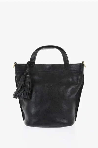 Il Bisonte Textured Leather Bucket Bag
