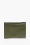 Il Bisonte Textured Leather Wallet With Zip In Green