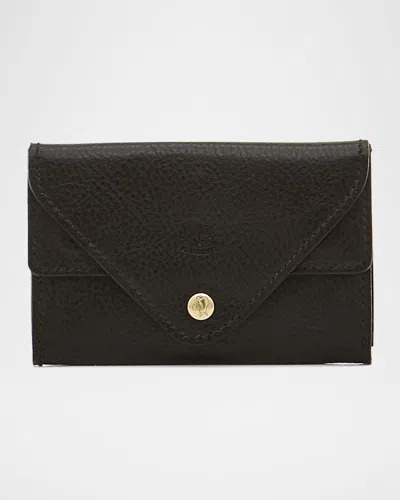 Il Bisonte Uffizi Leather Card Case In Black