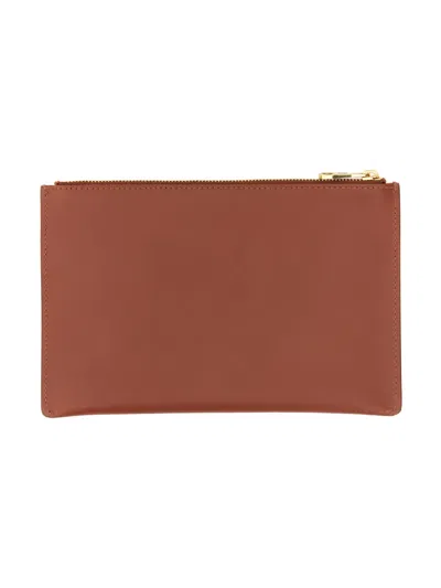 Il Bisonte Vacchetta Leather Wallet In Bordeaux
