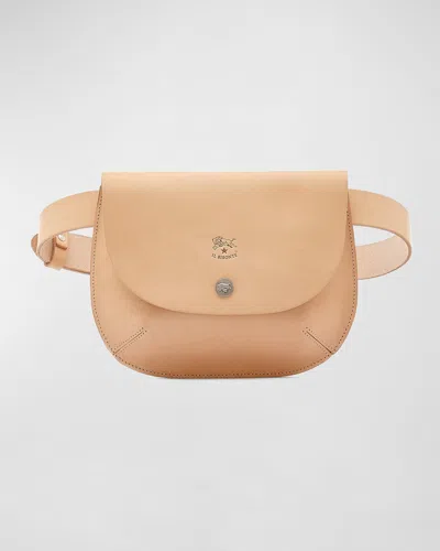 Il Bisonte Vachetta Leather Belt Bag In Natural