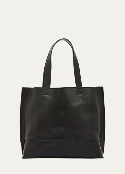 Il Bisonte Valentina Vachetta Leather Tote Bag In Black