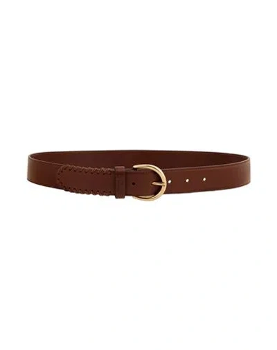 Il Bisonte Woman Belt Brown Size 39.5 Leather