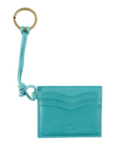 Il Bisonte Woman Cardholder Turquoise Size - Leather In Blue