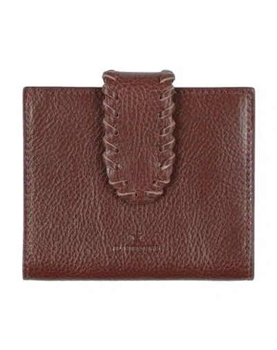 Il Bisonte Woman Coin Purse Chocolate Brown Size - Leather