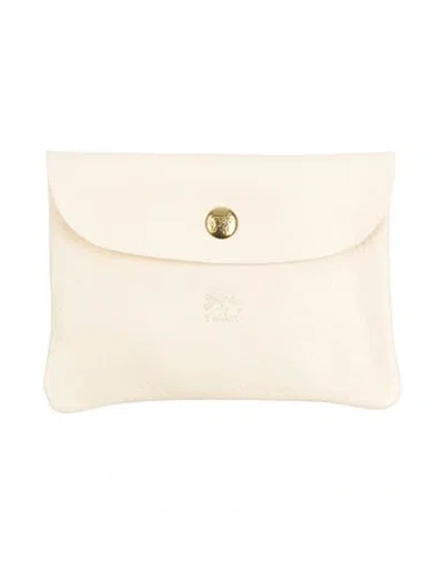 Il Bisonte Woman Coin Purse Cream Size - Leather In White