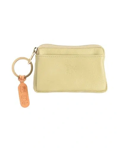 Il Bisonte Woman Coin Purse Light Green Size - Leather