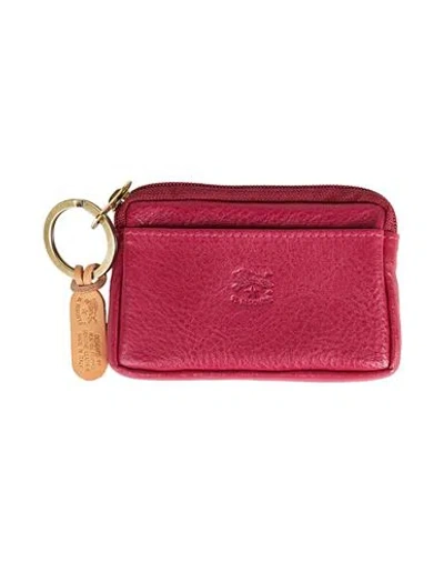 Il Bisonte Woman Coin Purse Magenta Size - Leather In Magenta