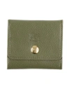 Il Bisonte Woman Coin Purse Military Green Size - Leather In Green