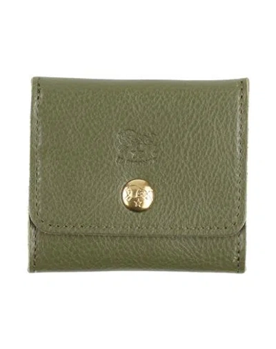 Il Bisonte Woman Coin Purse Military Green Size - Leather