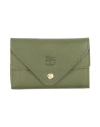 Il Bisonte Woman Coin Purse Military Green Size - Leather In Green