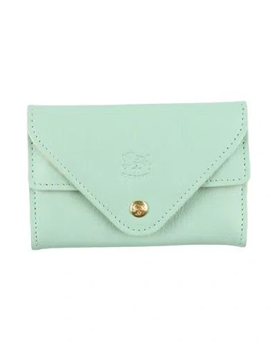 Il Bisonte Woman Coin Purse Sage Green Size - Leather