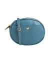 Il Bisonte Woman Cross-body Bag Azure Size - Soft Leather In Blue