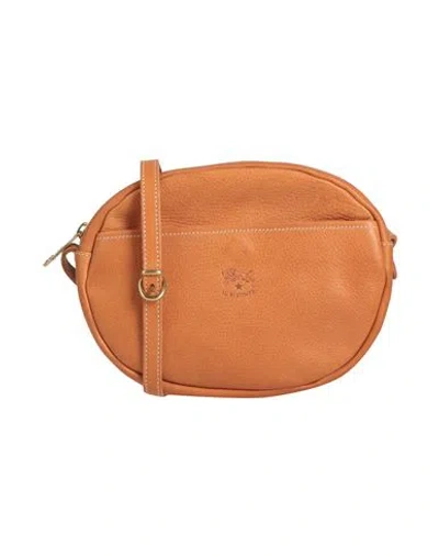 Il Bisonte Woman Cross-body Bag Camel Size - Leather In Sand