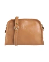 Il Bisonte Woman Cross-body Bag Camel Size - Soft Leather In Beige