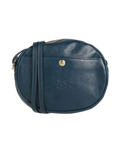 Il Bisonte Woman Cross-body Bag Navy Size - Soft Leather