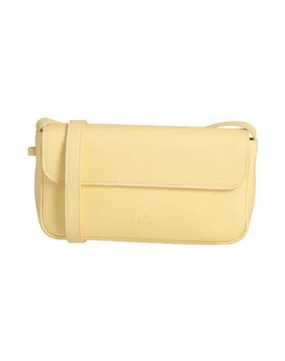 Il Bisonte Woman Cross-body Bag Pastel Yellow Size - Leather