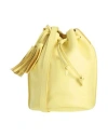 Il Bisonte Woman Cross-body Bag Pastel Yellow Size - Soft Leather