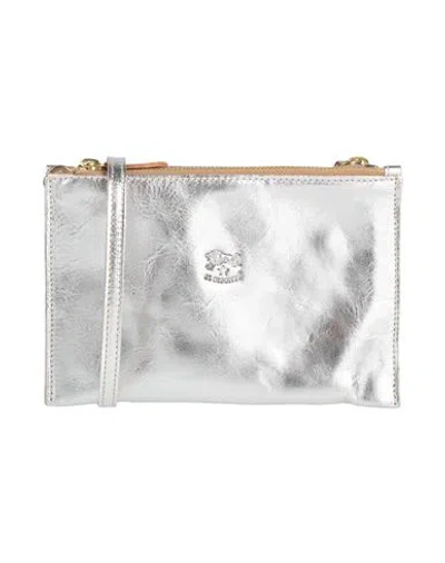 Il Bisonte Woman Cross-body Bag Silver Size - Leather