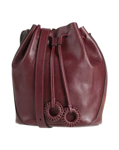 Il Bisonte Woman Cross-body Bag Burgundy Size - Leather