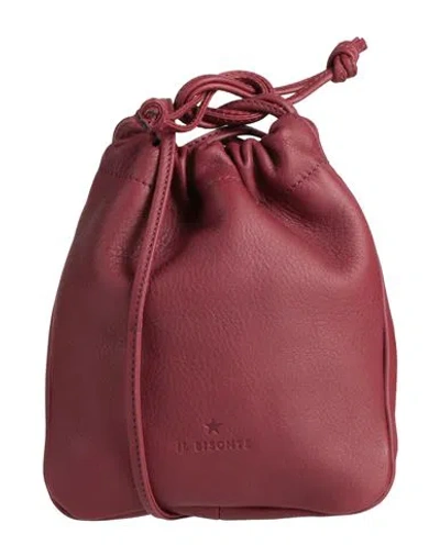 Il Bisonte Woman Cross-body Bag Burgundy Size - Leather In Red