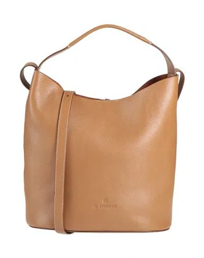 Il Bisonte Woman Cross-body Bag Camel Size - Leather In Beige