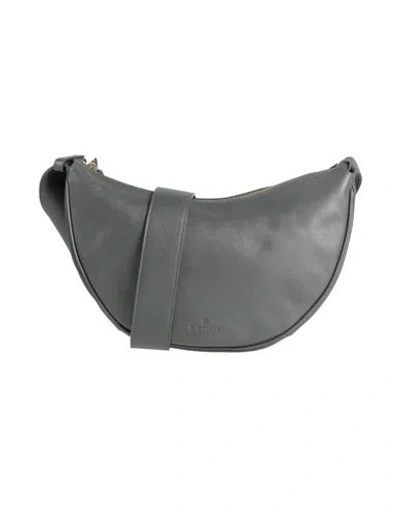 Il Bisonte Woman Cross-body Bag Charcoal Size - Leather In Grey