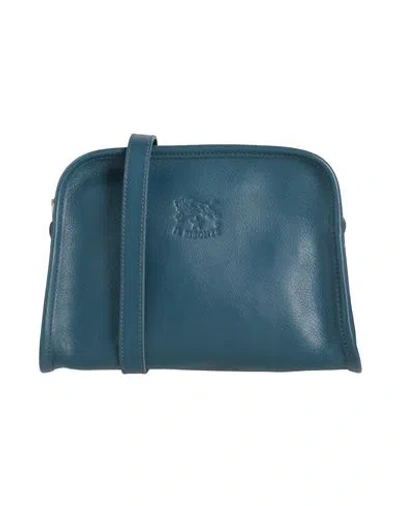 Il Bisonte Woman Cross-body Bag Deep Teal Size - Leather In Green