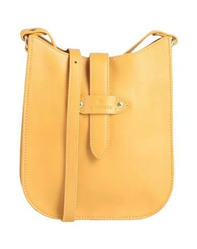 Il Bisonte Woman Cross-body Bag Marigold Size - Leather In Yellow