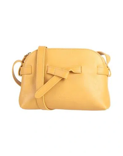 Il Bisonte Woman Cross-body Bag Marigold Size - Leather In Yellow