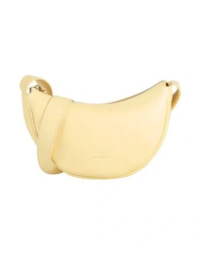 Il Bisonte Woman Cross-body Bag Pastel Yellow Size - Leather
