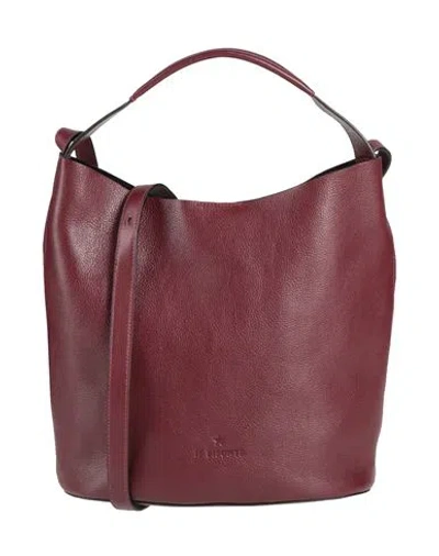 Il Bisonte Woman Cross-body Bag Plum Size - Leather In Purple