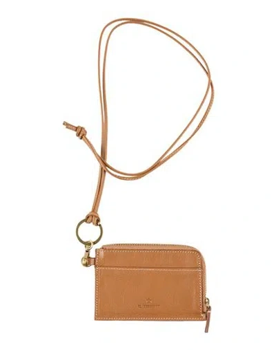 Il Bisonte Woman Crossbody Wallet Camel Size - Leather In Beige