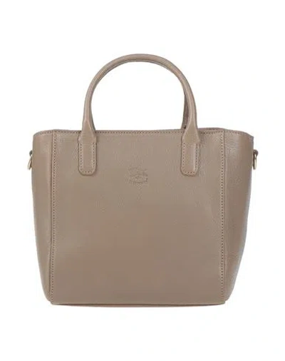 Il Bisonte Woman Handbag Dove Grey Size - Leather